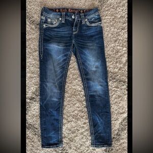 Rock Revival Dark Blue Denim with White Stitching